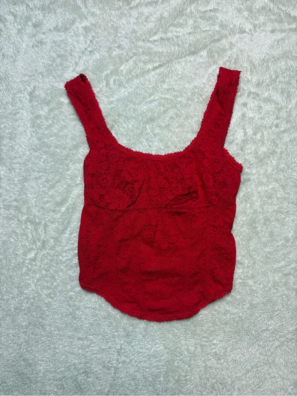 Victoria's Secret PINK Red Lace Bralette Cropped Tank